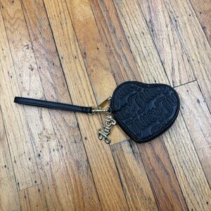 Black juicy couture heart shaped wristlet